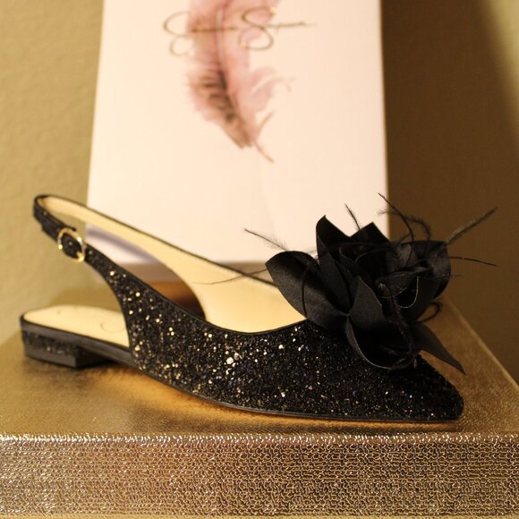 JESSICA SIMPSON Evito Embellished Slingback Flats - Picture 1 of 9